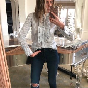 Polo Ralph Lauren Striped Ruffle Top